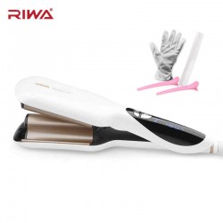 RIWA Z6 Nano Ceramic Curling Iron Hair Curler Wand LCD Display 120-200 Celsius Negative Ion 2 Barrel Curler Hair Stylers Tool