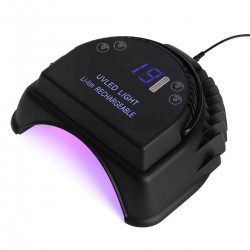 Rechargeable 64W Pro UV LED Gel Nail Light Art Polish Dryer Manicure Lamp Timer