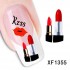 Red Lip Lipstick Pattern Water Decal Transfer Nail Sticker