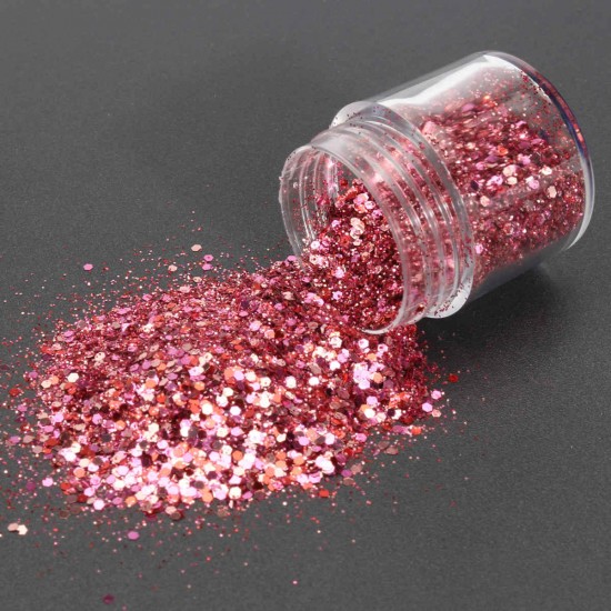 Red Nail Art Glitter Powder Sequins Decoration Tips 3D Mixed Dust Red Nail Art Glitter Powder Sequins Decoration Tips 3D Mixed Dust