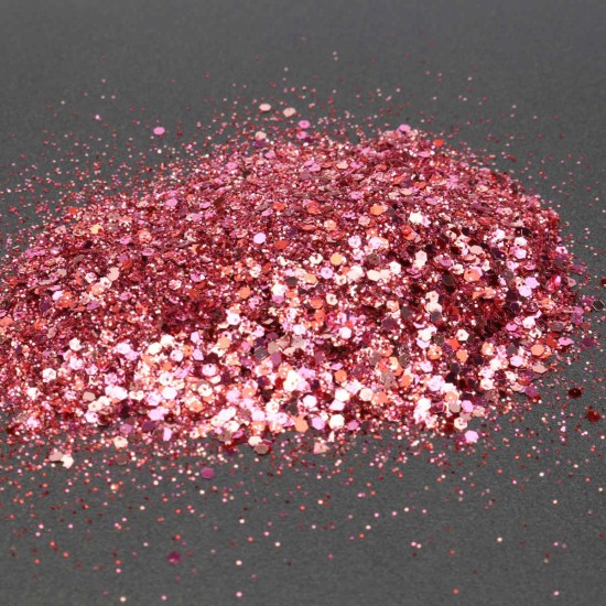 Red Nail Art Glitter Powder Sequins Decoration Tips 3D Mixed Dust Red Nail Art Glitter Powder Sequins Decoration Tips 3D Mixed Dust