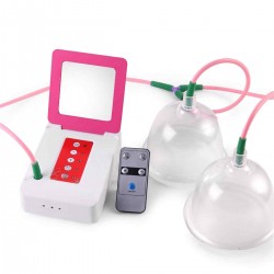 Remote Control Electric Lady Breast Massager Vacuum Enlarge Cups Sucker Machine Vacuum Pump Cups Breast Enhancement Enlargement Woman Health Care