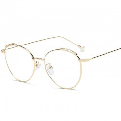 Retro Literary Optical Glasses Feather Round Glasses Frame Pearl Legs Ladies Eyeglasses Eye Care