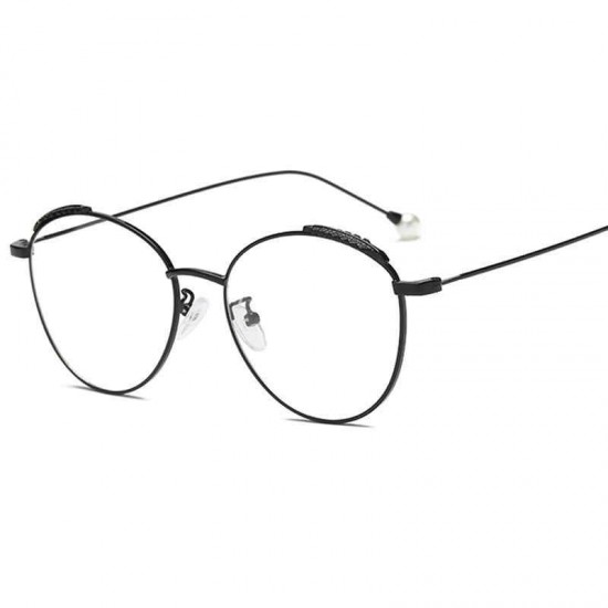Retro Literary Optical Glasses Feather Round Glasses Frame Pearl Legs Ladies Eyeglasses Eye Care Retro Literary Optical Glasses Feather Round Glasses Frame Pearl Legs Ladies Eyeglasses Eye Care