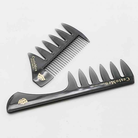 Retro Men's Head Comb Big Back Shape Comb Wide Tooth Head Insert Comb Fork Hair Scissors Tool Retro Men's Head Comb Big Back Shape Comb Wide Tooth Head Insert Comb Fork Hair Scissors Tool