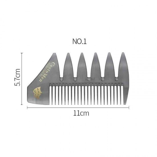 Retro Men's Head Comb Big Back Shape Comb Wide Tooth Head Insert Comb Fork Hair Scissors Tool Retro Men's Head Comb Big Back Shape Comb Wide Tooth Head Insert Comb Fork Hair Scissors Tool
