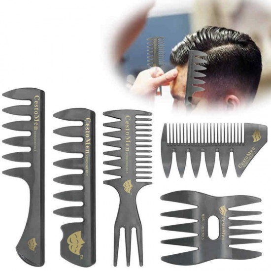 Retro Men's Head Comb Big Back Shape Comb Wide Tooth Head Insert Comb Fork Hair Scissors Tool Retro Men's Head Comb Big Back Shape Comb Wide Tooth Head Insert Comb Fork Hair Scissors Tool