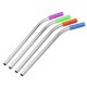 Reusable 5pcs Stainless Steel Colorful Curved Straw Brush Reusable Tools Reusable 5pcs Stainless Steel Colorful Curved Straw Brush Reusable Tools