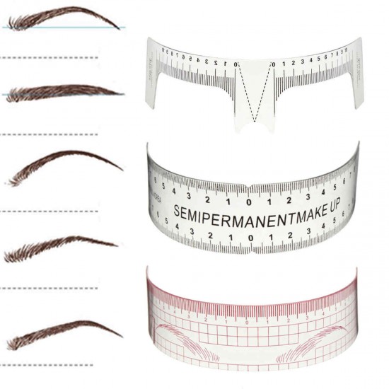 Reusable Eyebrow Grooming Stencil Measure Ruler Brow Shaper Makeup Shaping Tool Reusable Eyebrow Grooming Stencil Measure Ruler Brow Shaper Makeup Shaping Tool
