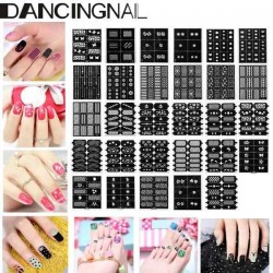 Reusable Hollow Stamping Nail Art Template Stencil Sticker Decoration