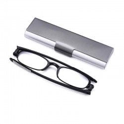 SHUAIDI® TR90 Black Frame Reading Glasses Super Light Folding Anti-Fatigue Presbyopic Glasses 108
