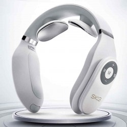 SKG Smart Neck Massager with Heating Function Tens Unit Electric Pulse Neck Massage Equipment 3D Wireless Deep Tissue Massage Travel
