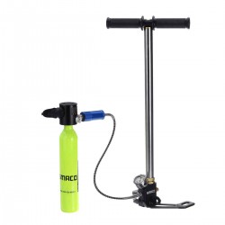 SMACO 0.5L Diving Scuba Cylinder Oxygen Respirator Tank + Inflator Pump + Bag Set