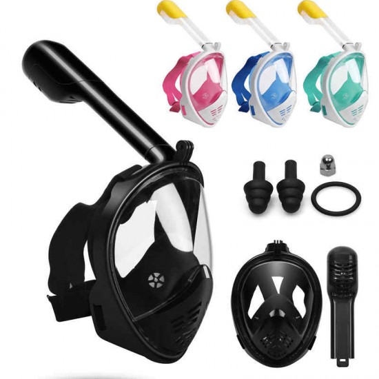 S/M/L/XL Foldable Anti Fog Fully Dry Diving Mask Portable Adjustable Snorkeling Mask with Removable Waterproof Earplugs S/M/L/XL Foldable Anti Fog Fully Dry Diving Mask Portable Adjustable Snorkeling Mask with Removable Waterproof Earplugs