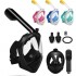 S/M/L/XL Foldable Anti Fog Fully Dry Diving Mask Portable Adjustable Snorkeling Mask with Removable Waterproof Earplugs
