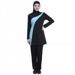 S/M/L/XL/2XL/3XL Modest Women's Mus-lim Islamic Siamese Sunscreen Swimwear Full Cover Beach Swimsuit