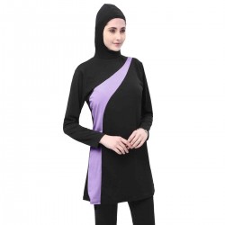 S/M/L/XL/2XL/3XL Modest Women's Mus-lim Islamic Siamese Swimwear Full Cover Sunscreen Beach Swimsuit