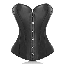 S/M/L/XL/2XL/3XL/4XL/5XL/6XL Women's Jacquard Slimming Waist Steel Bone Corset Bustier Leather Overbust