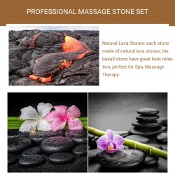 SPA Manual Massager Hot Stone Warmer Salon Spa Beauty Body Relaxing Energy Stones