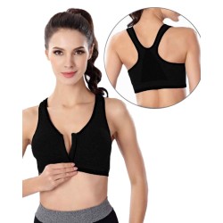 SUNNYME Woman Sports Push-Up Bra Opening Front without Armature Brassiere Yoga Jogging