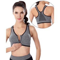 SUNNYME Woman Sports Push-Up Bra Opening Front without Armature Brassiere Yoga Jogging