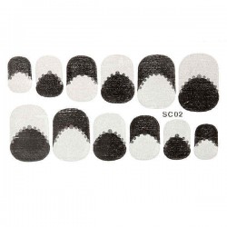 Self Adhesive Punk Crystal Nail Art Armour Foil Decals Stickers