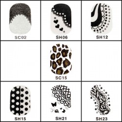 Self Adhesive Punk Crystal Nail Art Armour Foil Decals Stickers