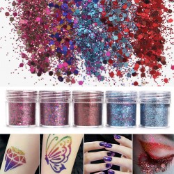Shining Mixed Glitter Powder Sequins Decoration  3D Dust Red Purple Halloween Nail Art Ornaments