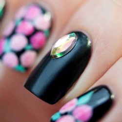 Shiny Oval Rhinestone Acrylic Nail Art Decoration Wheel