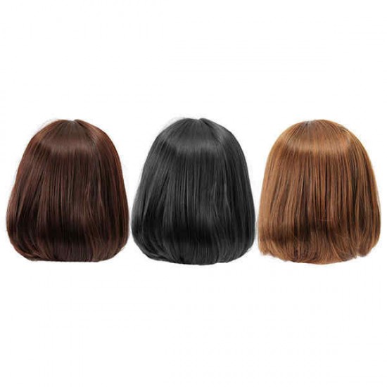 Short Wavy Curly Bangs Wig Hair Costume Cosplay Synthetic Full Wigs Cute High-temperature Fiber Short Wavy Curly Bangs Wig Hair Costume Cosplay Synthetic Full Wigs Cute High-temperature Fiber