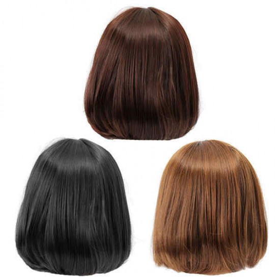 Short Wavy Curly Bangs Wig Hair Costume Cosplay Synthetic Full Wigs Cute High-temperature Fiber Short Wavy Curly Bangs Wig Hair Costume Cosplay Synthetic Full Wigs Cute High-temperature Fiber