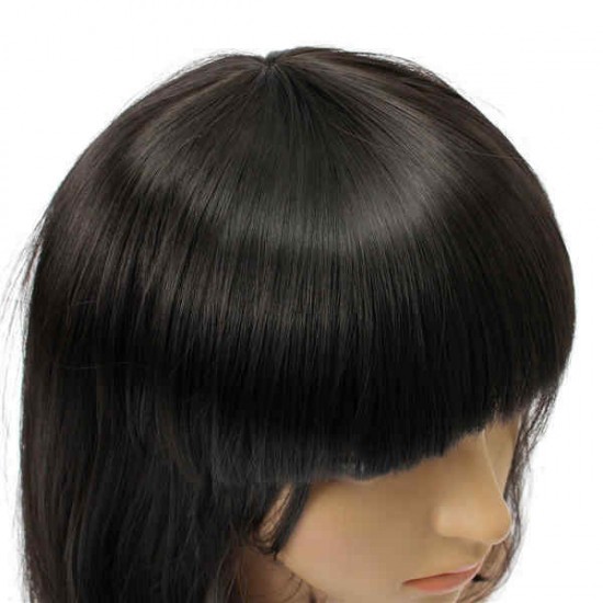 Short Wavy Curly Bangs Wig Hair Costume Cosplay Synthetic Full Wigs Cute High-temperature Fiber