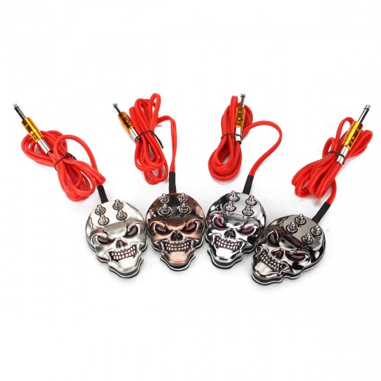 Skull Foot Pedal Switch Control for Tattoo Machine Power Supply Skull Foot Pedal Switch Control for Tattoo Machine Power Supply
