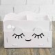 Smiling Face Cute Wooden White Makeup Organizer Neat Table Collecting Case Cosmetics Tools Smiling Face Cute Wooden White Makeup Organizer Neat Table Collecting Case Cosmetics Tools