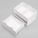 Smiling Face Cute Wooden White Makeup Organizer Neat Table Collecting Case Cosmetics Tools Smiling Face Cute Wooden White Makeup Organizer Neat Table Collecting Case Cosmetics Tools