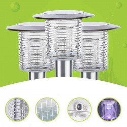 Solar Violet LED Electric Shock Mosquito Intelligent Light-control Outdoor Lamp Mosquito Dispeller
