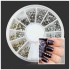 Square Round Metal Color DIY Nail Art Decoration Wheel