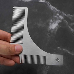 Stainless Steel Beard Styling Shaping Template Comb Tool for Perfect Lines&Symmetry Beard Comb