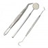 Stainless Steel Dental Instruments Mouth Mirror Probe Plier Kit