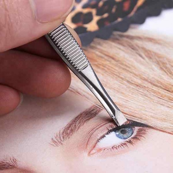 Stainless Steel Eyebrows Tweezers Hair Removal Clip
