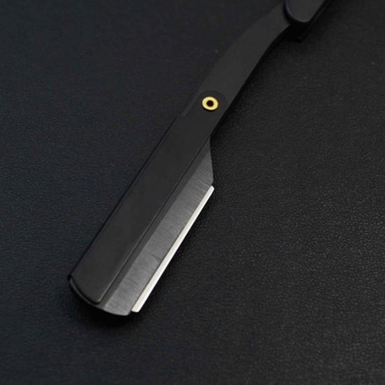 Stainless Steel Handle Straight Edge Barber Razor Folding Shaving Knife&10 Blade Stainless Steel Handle Straight Edge Barber Razor Folding Shaving Knife&10 Blade