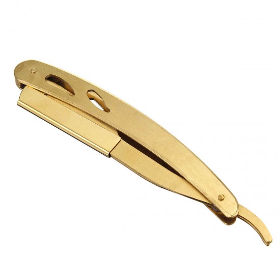 Stainless Steel Handle Straight Edge Barber Razor Folding Shaving Knife&10 Blade Stainless Steel Handle Straight Edge Barber Razor Folding Shaving Knife&10 Blade