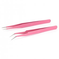 Stainless Steel Nail Nippers Straight Curved Tweezers Nail Rhinestone Paillette Glitter Picker Eye Makeup
