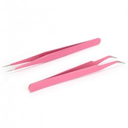Stainless Steel Nail Nippers Straight Curved Tweezers Nail Rhinestone Paillette Glitter Picker Eye Makeup