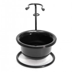 Stainless Steel Shaving Brush Razor Stand Holder and Shaving Bowl/ Mug Set