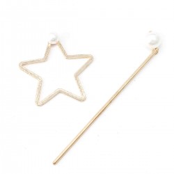 Star Shaped Pearl Alloy Elegant Hair Clip Decoration Ornaments Accessories Lady Girl