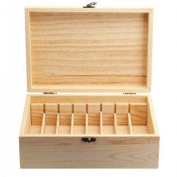 Storage Box Wooden Organizer Travel Carry Case For 5ml-30ml Essential Oil Bottle