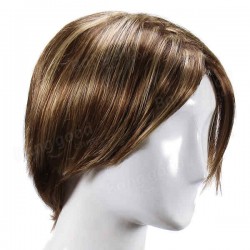 Stylish Highlight Synthetic Wig Natural Curly Hair Capless Side Bang