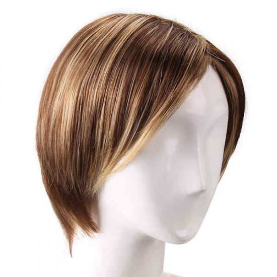 Stylish Highlight Synthetic Wig Natural Curly Hair Capless Side Bang Stylish Highlight Synthetic Wig Natural Curly Hair Capless Side Bang