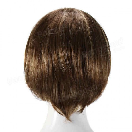 Stylish Highlight Synthetic Wig Natural Curly Hair Capless Side Bang Stylish Highlight Synthetic Wig Natural Curly Hair Capless Side Bang